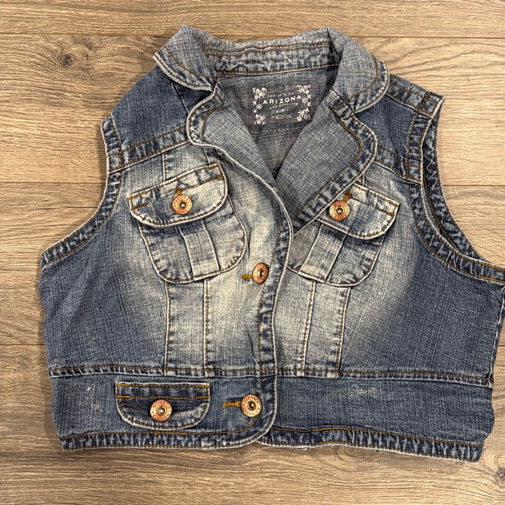 Arizona blue denim vest. Girls large